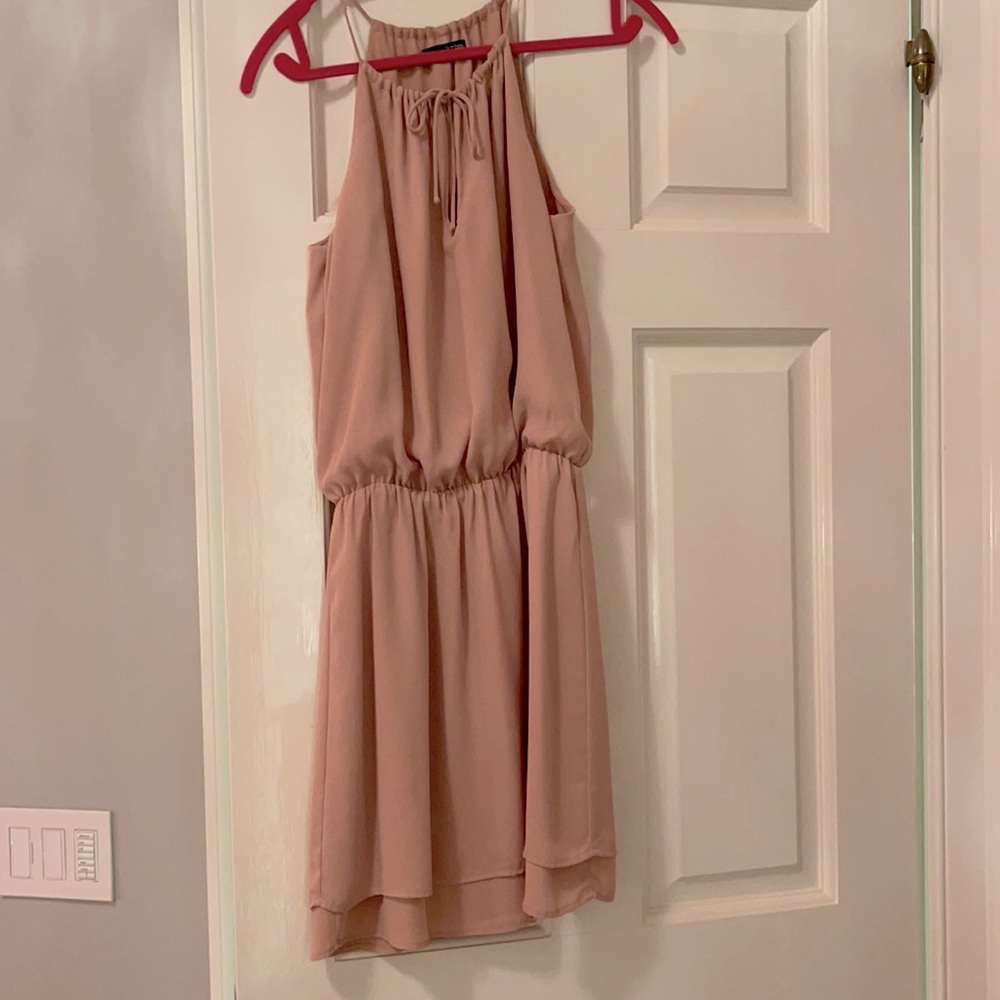 Blush halter dress